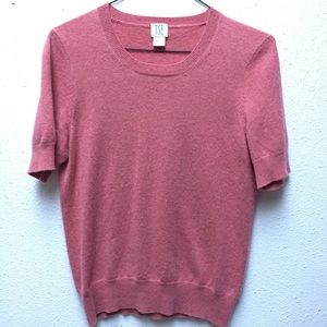 TSE cashmere short sleeve pullover sweater